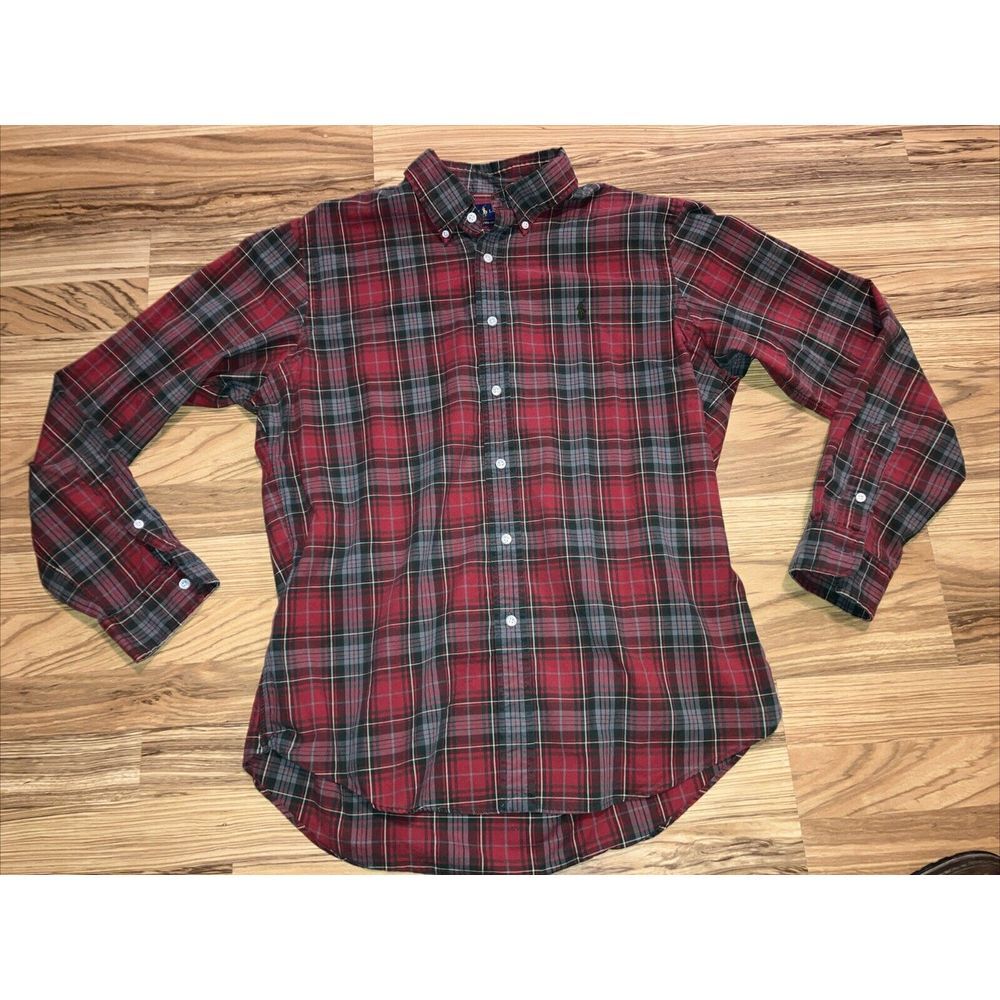 Men's Polo Ralph Lauren Plaid Button-Down Shirt Size Large